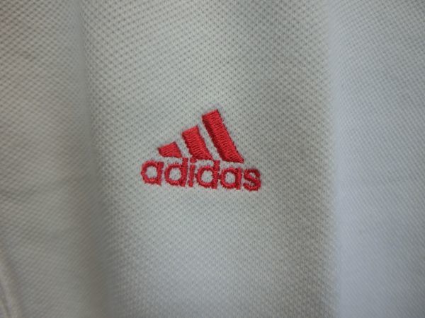 【感謝セール】adidas(アディダス) ポロシャツ 白ピンク レディース L/G ゴルフウェア 1910-1193 中古_画像4