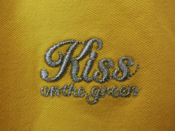 【感謝セール】KISS ON THE GREEN(キスオンザグリーン) ポロシャツ 黄 レディース 3 ゴルフウェア 2104-0071 中古_画像2