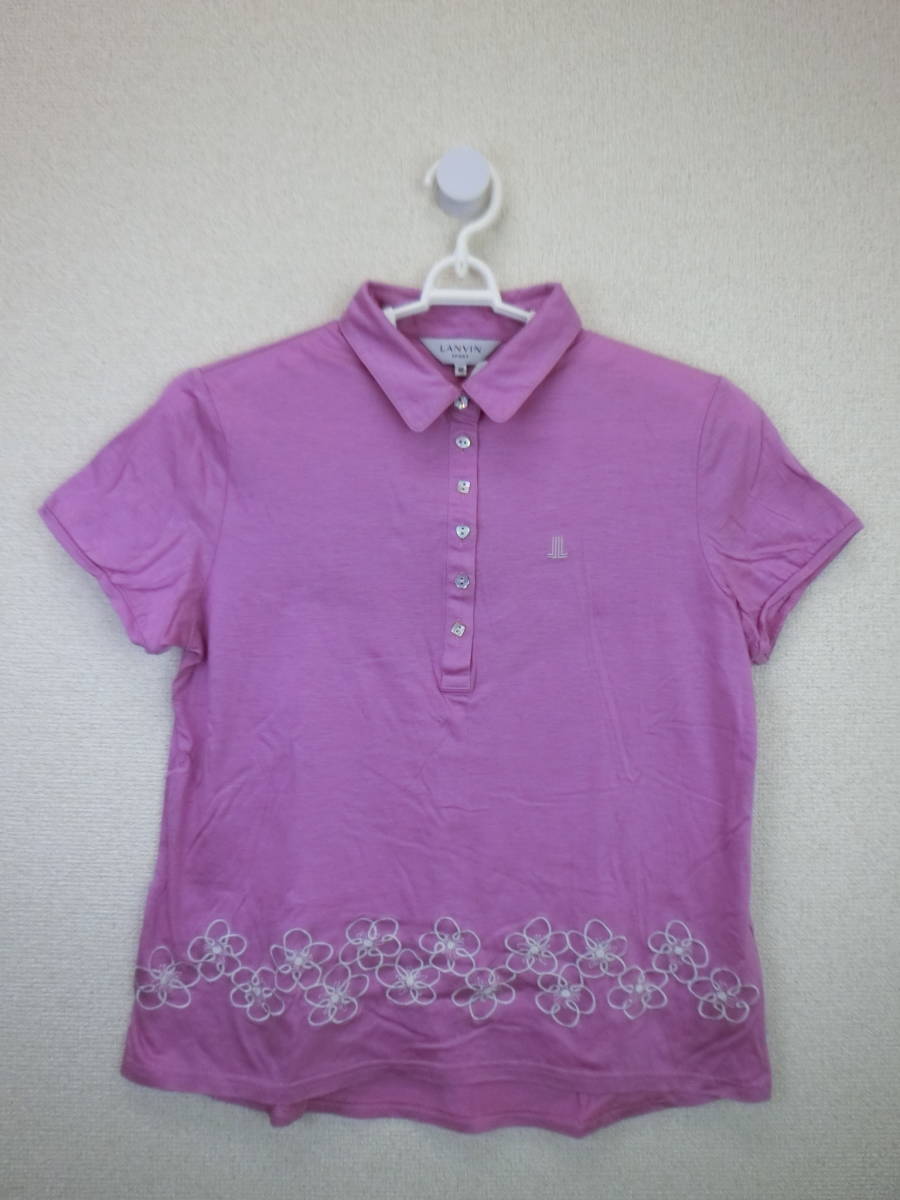 【感謝セール】LANVIN SPORT(ランバンスポーツ) ポロシャツ 紫 レディース 40 ゴルフウェア 2106-0307 中古_画像1