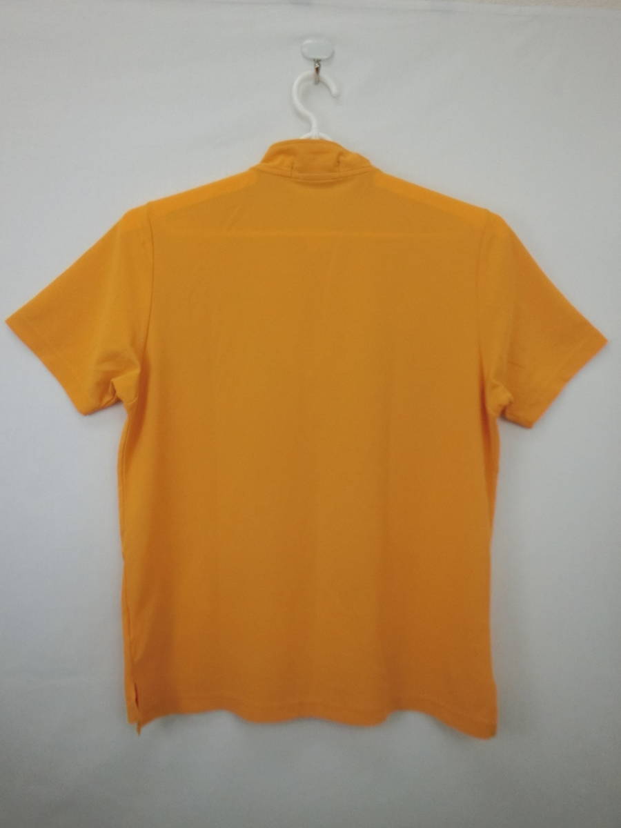 【感謝セール】le coq sportif(ルコックスポルティフ) ハーフジップシャツ オレンジ メンズ M ゴルフウェア 2107-0369 中古_画像6
