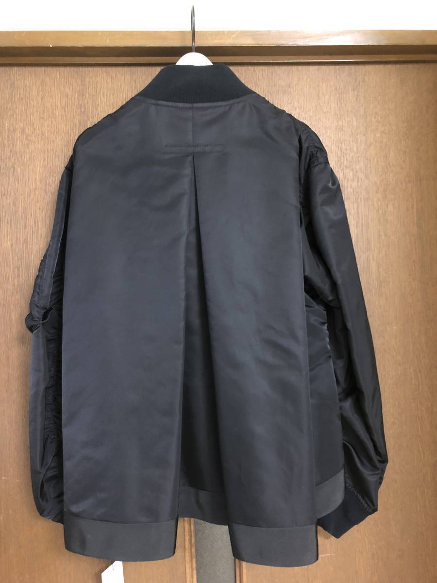sacai サカイ MA-1 ジャケット ナイロンブルゾン ブルゾン ブラック