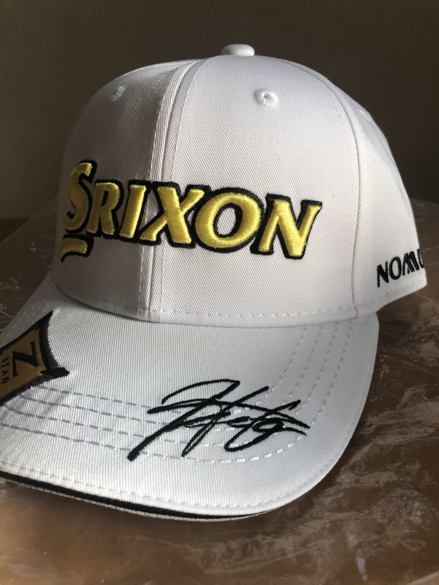  rare : Matsuyama Hideki Pro embroidery autograph + spo nsa- with logo Srixon cap new goods unused not for sale Matsuyama color 