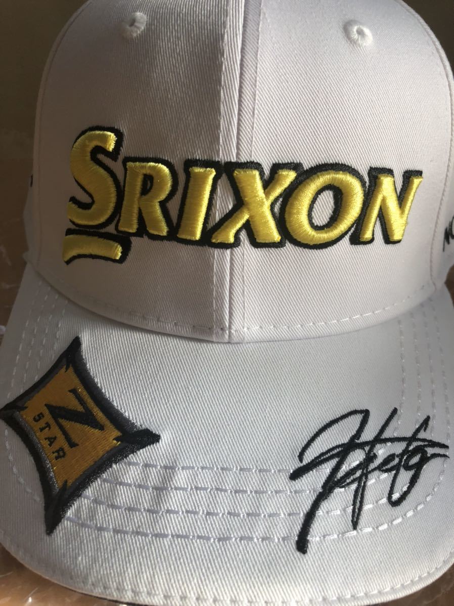  rare : Matsuyama Hideki Pro embroidery autograph + spo nsa- with logo Srixon cap new goods unused not for sale Matsuyama color 