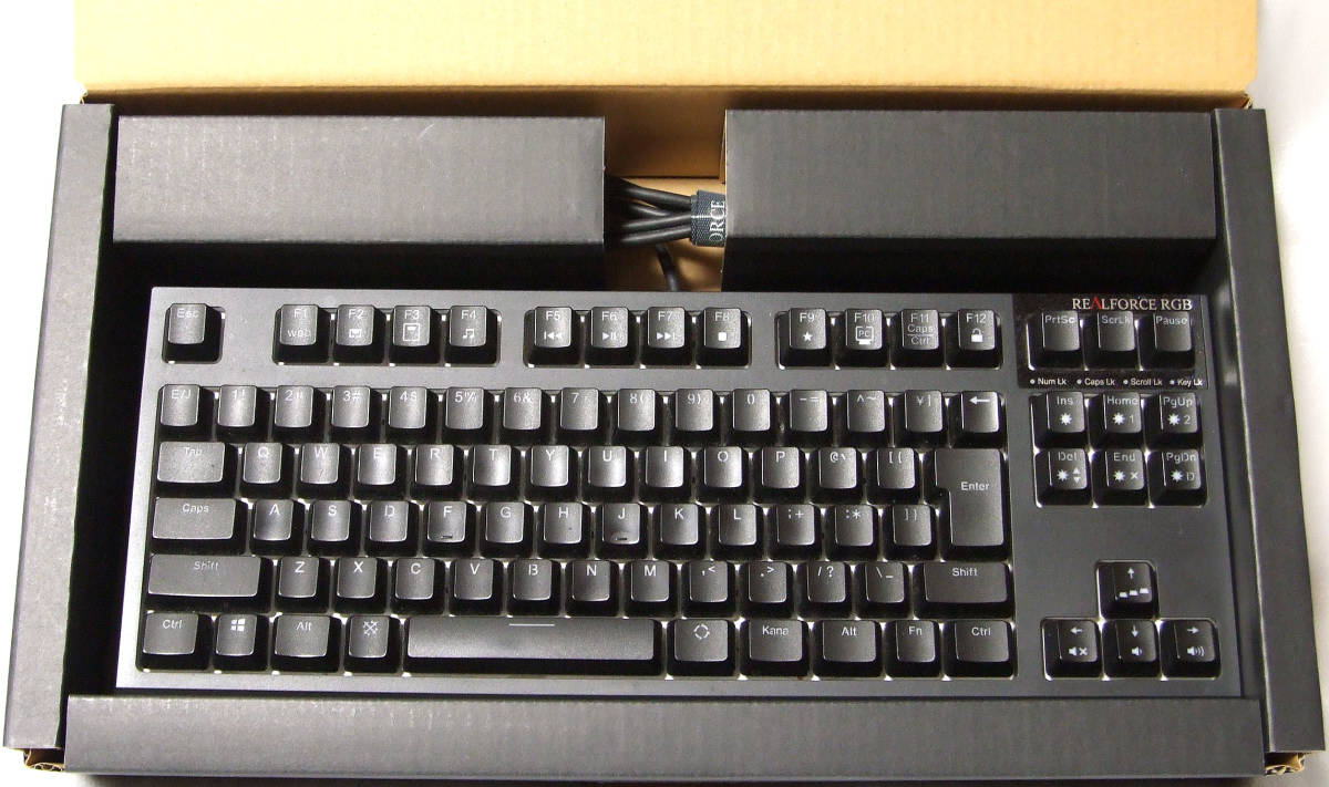 □東プレREALFORCE RGB TKL R2TLA-JP4G-BK日本語テンキーレス箱付