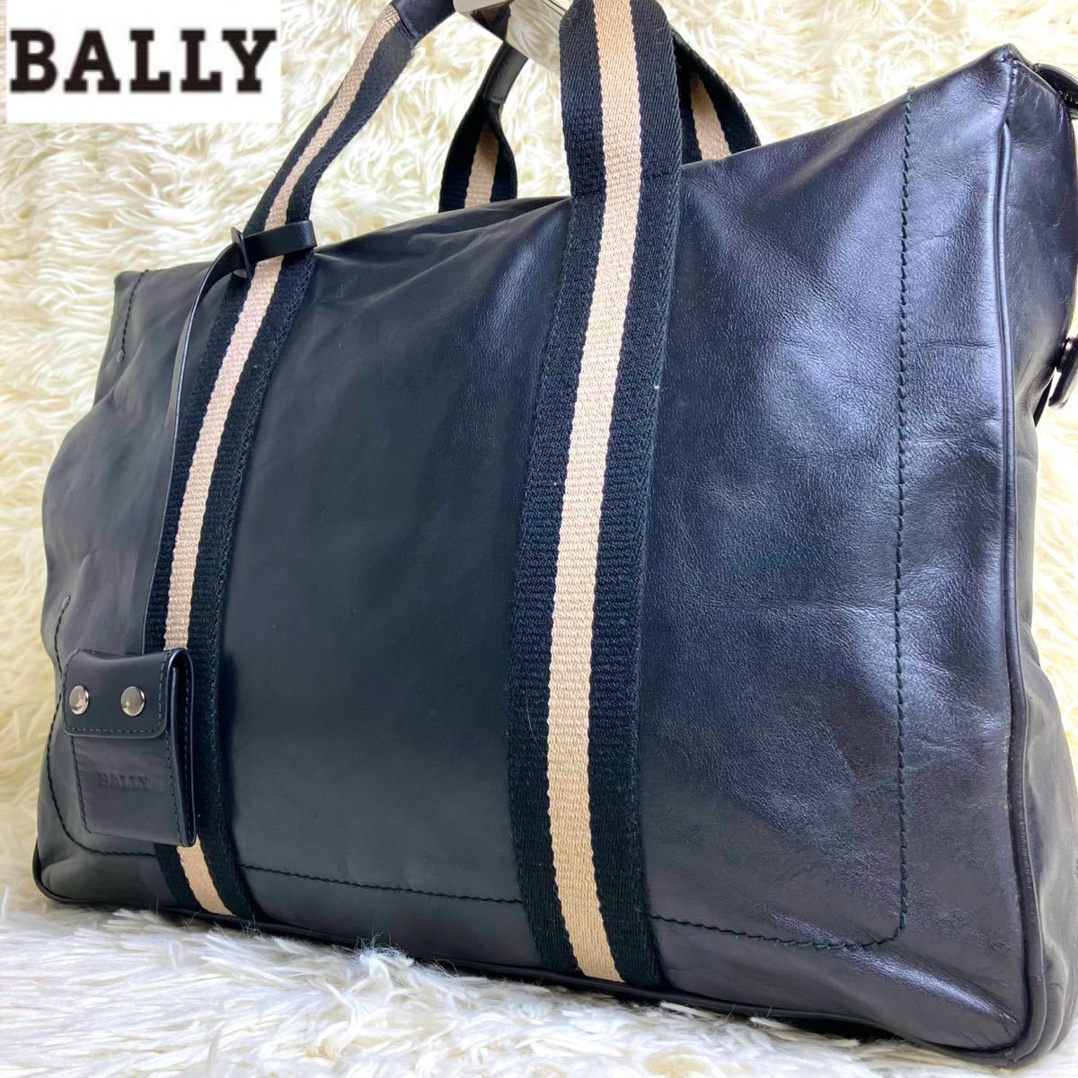 受注生産品】 極美品 BALLY バリー ビジネスバッグ ロック式 ブラック