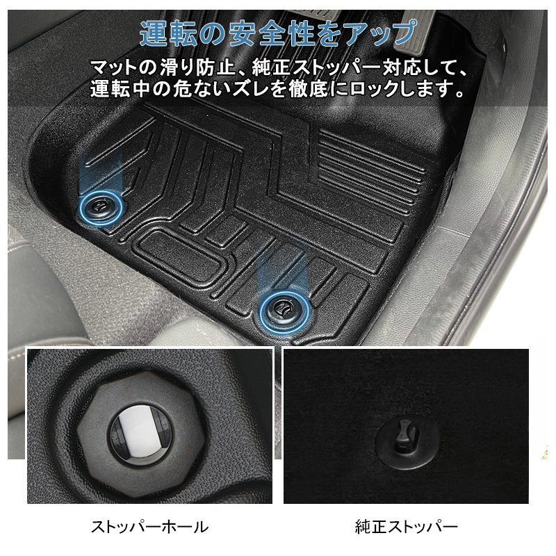 【3Dフロアマット/車種専用設計】★HONDA ヴェゼル RV3/RV4/RV5/RV6 R3/4～★1台分/立体形状でフロアにフィット/簡単水洗い(HN07H6902)_画像9