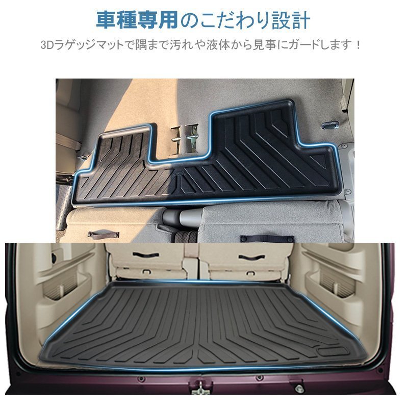 【3Dラゲッジマット/車種専用設計】★エブリイバン DA17V JOIN/JOINターボ H27/5～★立体形状でトランクにフィット/簡単水洗い(HN07S4204)_※参考画像