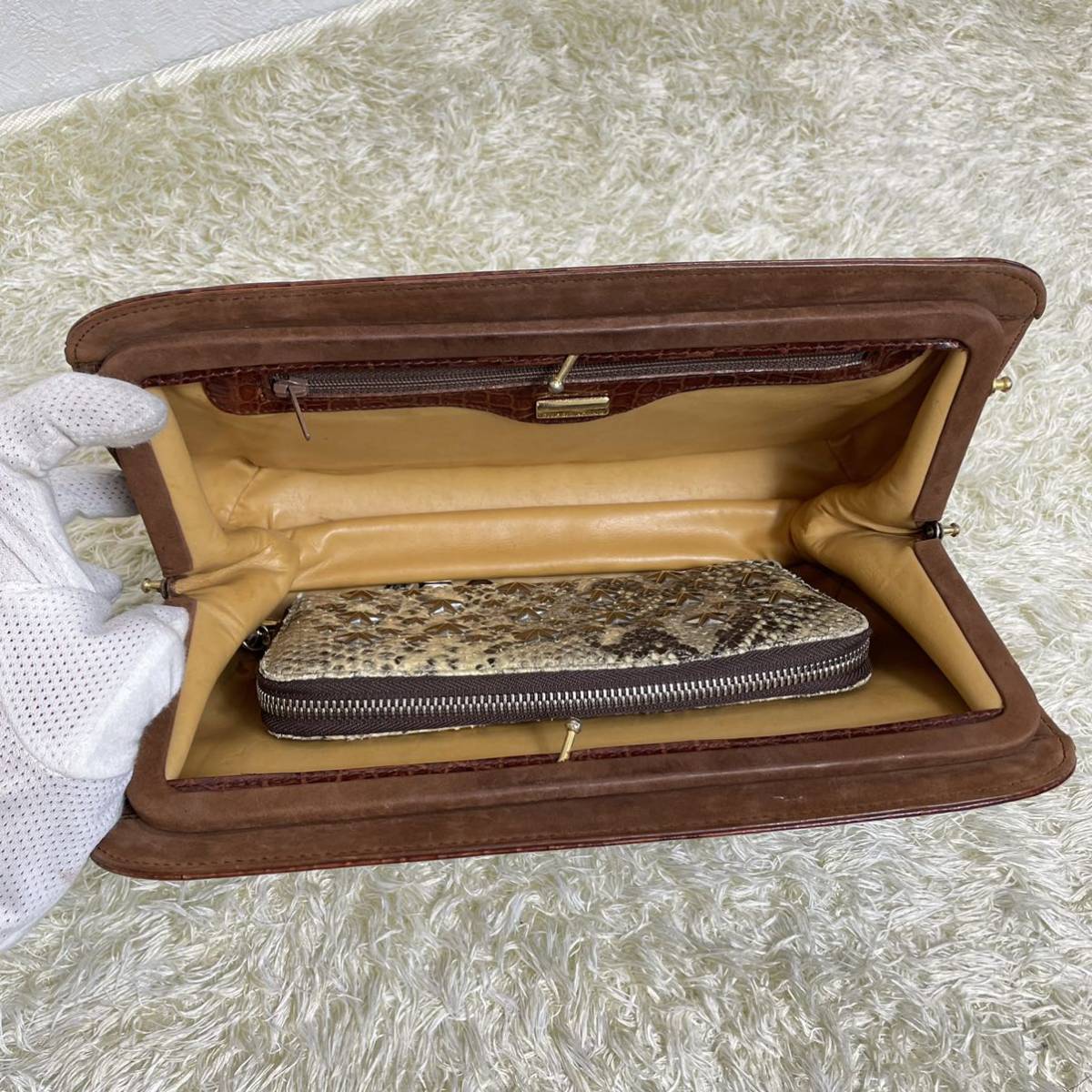 1円【極美品】ジョルジオアルマーニ クラッチバッグ セカンドバッグ