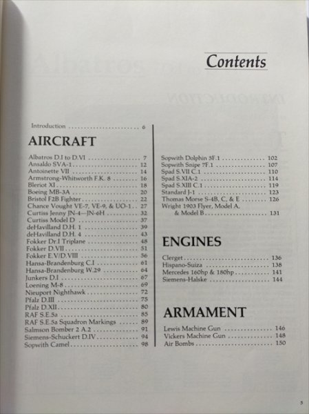 【scalre aircraft drawings】　volume1 world war１　1986年　英語版　戦闘機_画像3