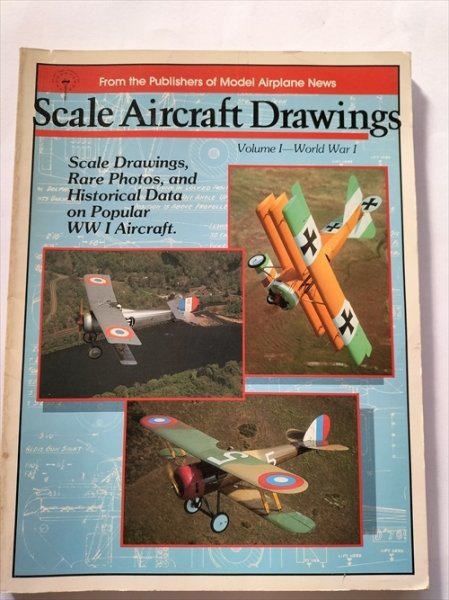 【scalre aircraft drawings】　volume1 world war１　1986年　英語版　戦闘機_画像1