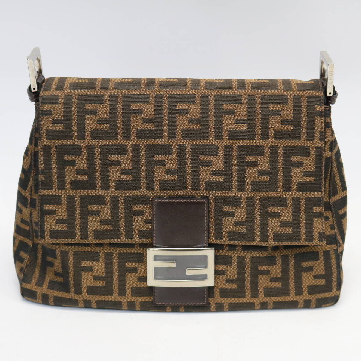 FENDI フェンディ ズッカ柄 マンマバケット ジャガード×レザー www