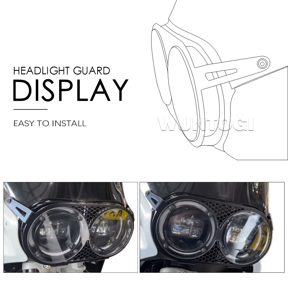 送料無料 Ducati ドゥカティ デザートX 2022 ヘッドライトガード 耐衝撃性 保護 カバー アルミ_画像5