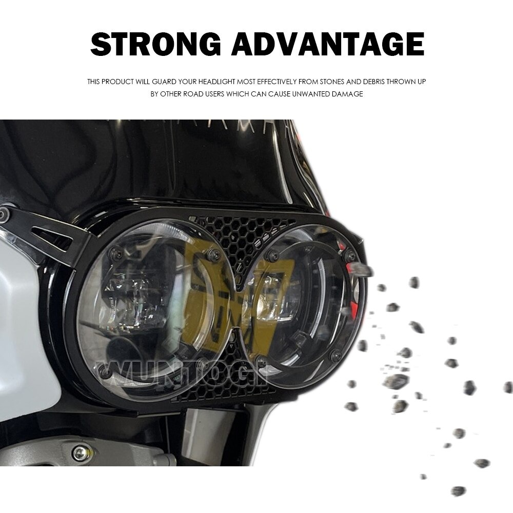 送料無料 Ducati ドゥカティ デザートX 2022 ヘッドライトガード 耐衝撃性 保護 カバー アルミ_画像2