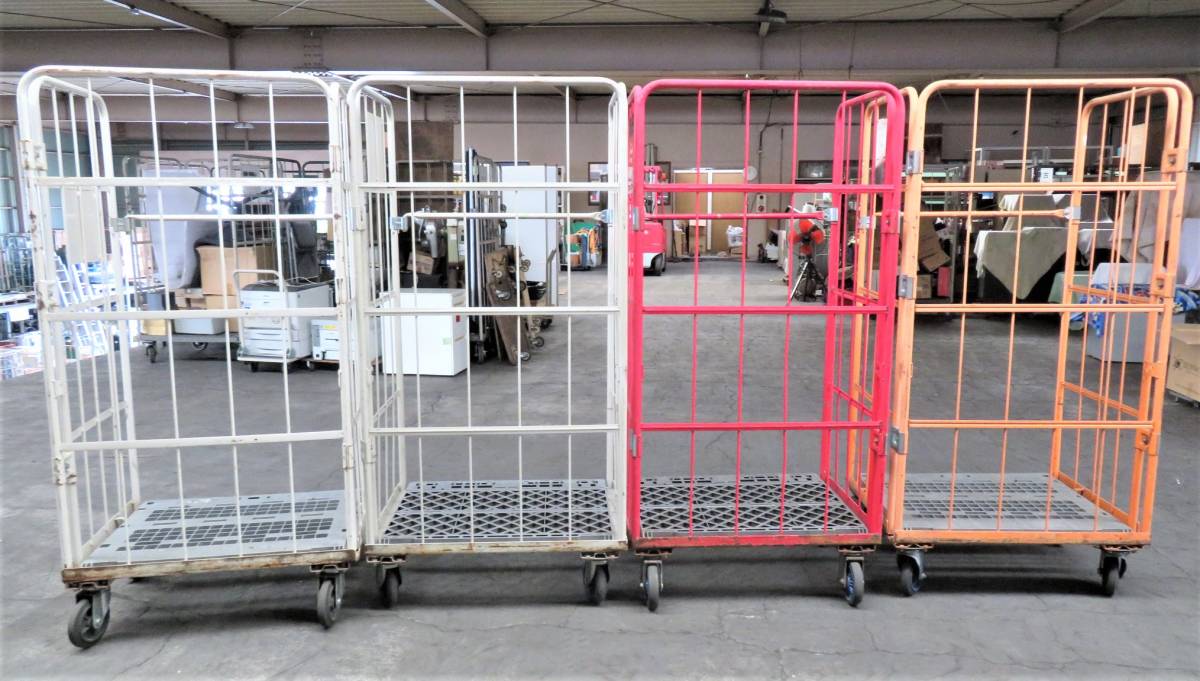 イ-852)来店・引き取り限定☆かご台車4台まとめて☆業務用・台車