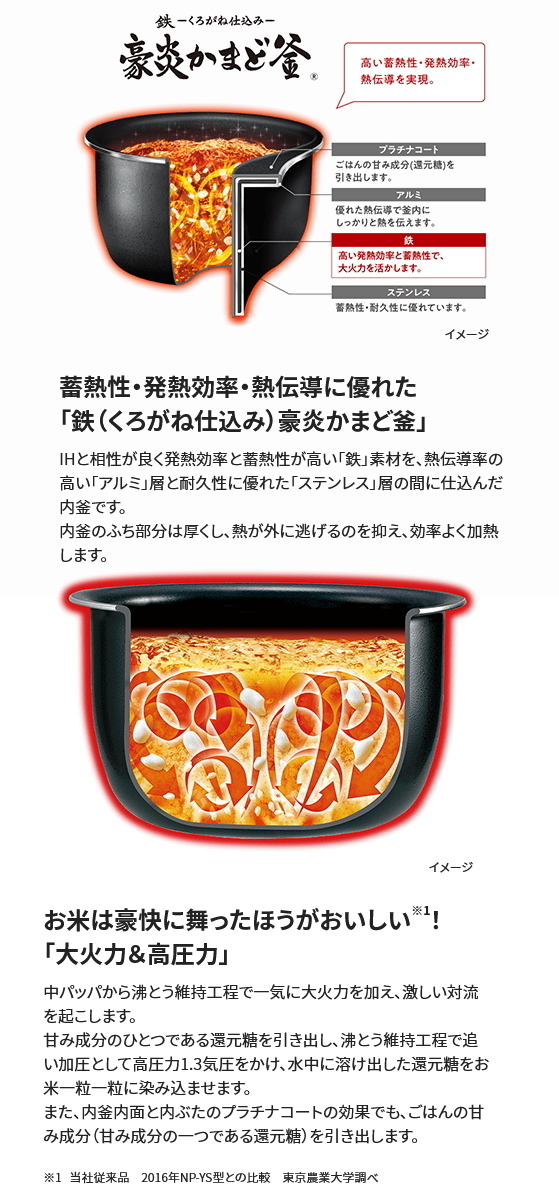 象印：圧力IH炊飯ジャー極め炊き（1升炊）(ブラック)/NW-JX18-BA_画像2