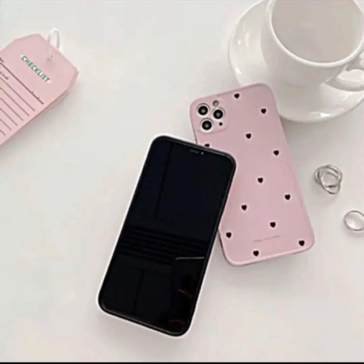 76★即納★ ピンク ハート iPhone SE2 SE3 8 7 スマホ ケース 韓国 シリコン カバー 第二 第三 世代 第3