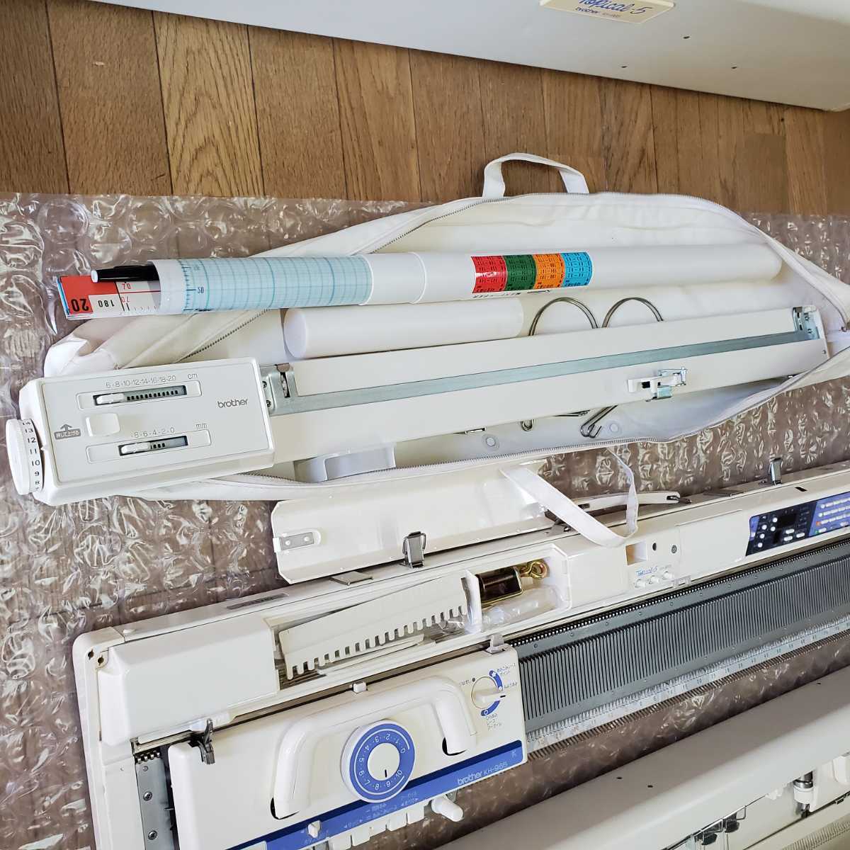編み機 編機 ブラザー編み機 ブラザー編機 ブラザー電子編み機トピカル5 KH-965&KL-117セット 新品に近い 整備済 部品欠品無し