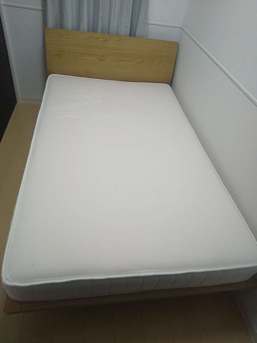 無印良品 MUJI セミダブルベッドフレーム 高密度ポケットコイルマットレス ニトリ/IKEA