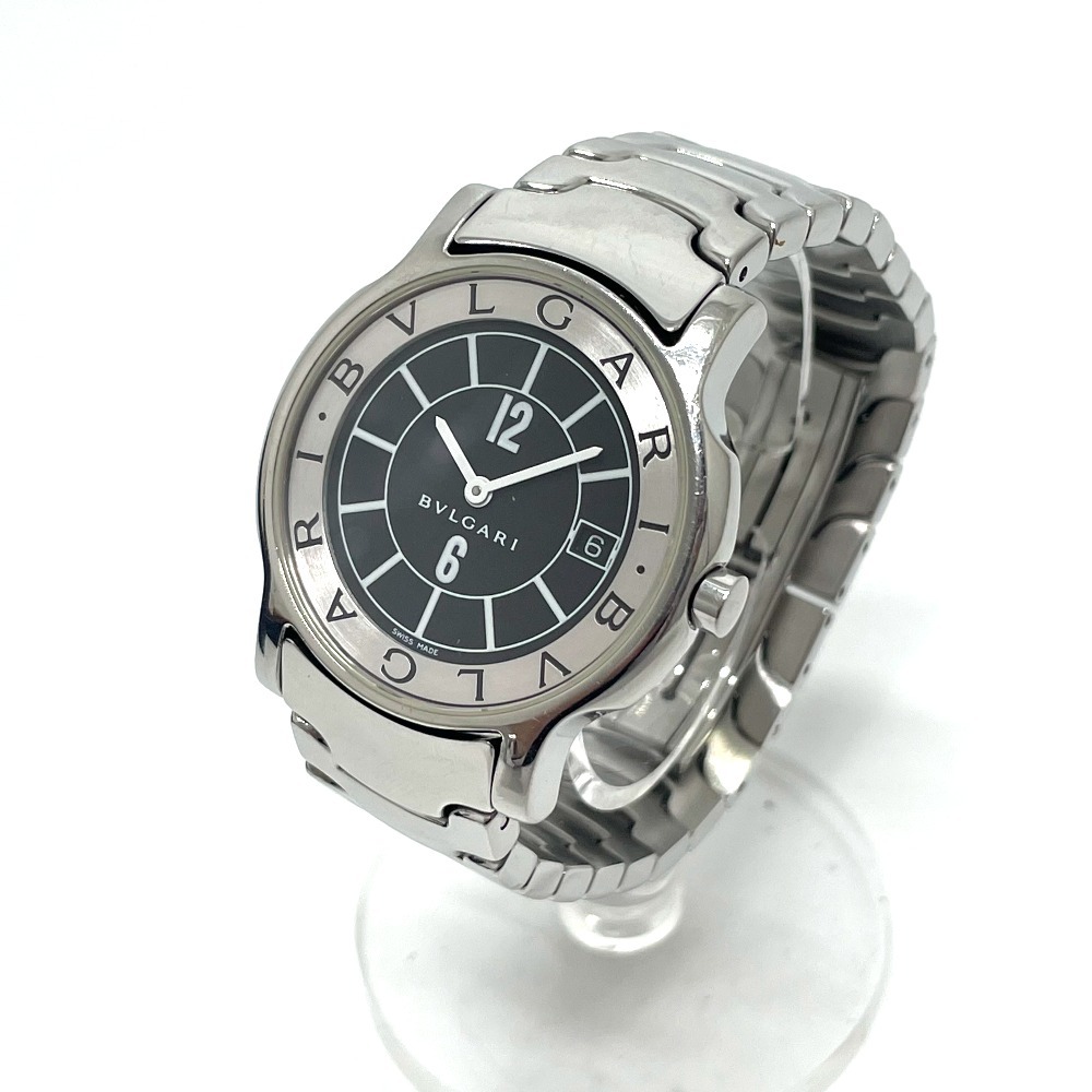 BVLGARI BVLGARY ST35S Solotempo кварц Date наручные часы SS серебряный boys [ б/у ]