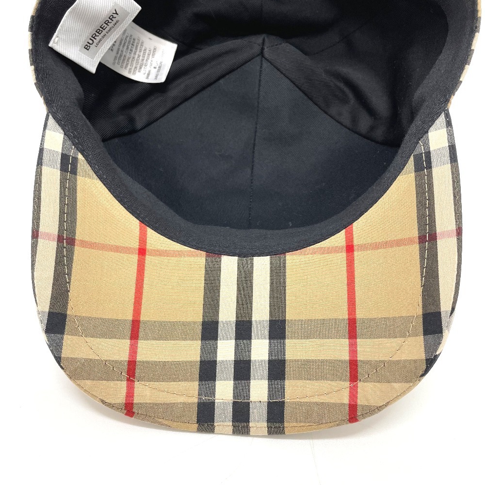 BURBERRY バーバリー 8017283 ヴィンテージチェック TBロゴ 帽子 キャップ コットン ベージュ ユニセックス【中古】_画像8