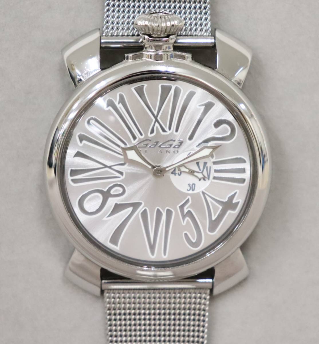 美品/現行品 GaGa MIRANO/ガガミラノ 腕時計 マヌアーレスリム 46MM
