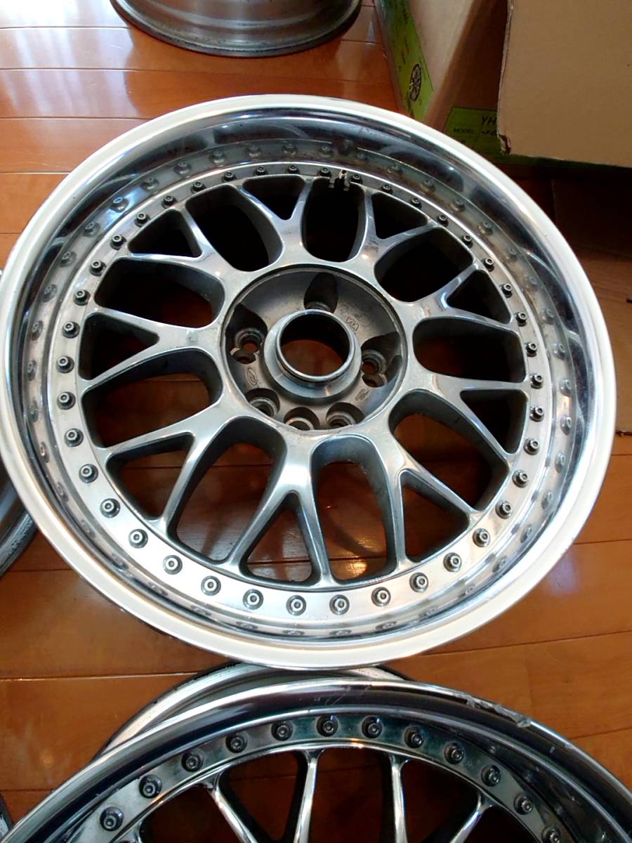 深リム 3ピース メッシュ アルミホイール 17インチ 9J(オフセット25
