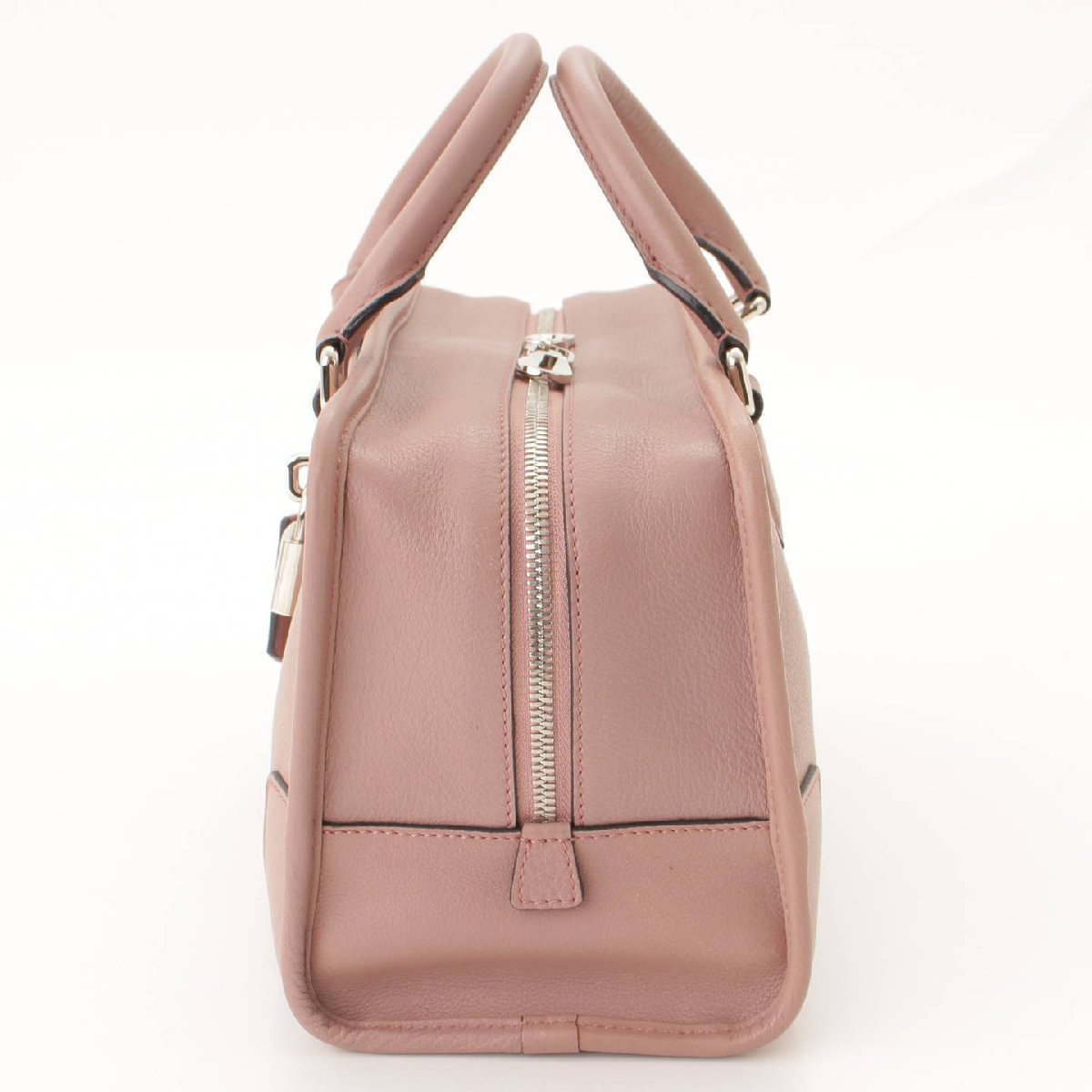 【ロエベ】Loewe アマソナ28 パドロック付き レザー ハンドバッグ 28 352.07.A03 ピンク 【中古】【正規品保証】166309_画像3