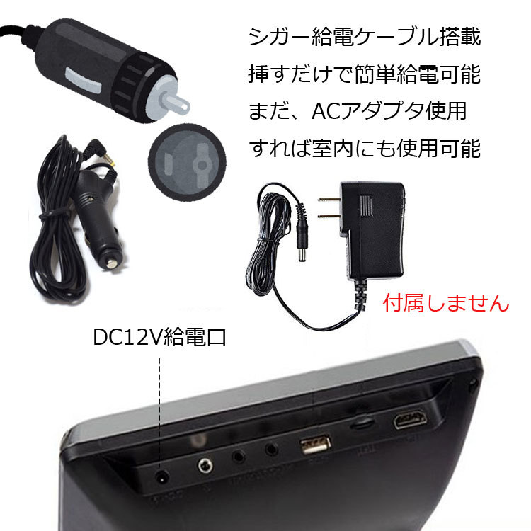 車載DVDプレイヤー ヘッドレストモニター2個セット 11.6インチ 画面連動可 CPRM・USBメモリカード対応 HDMI入力 1080P GW1106MSET2_画像6