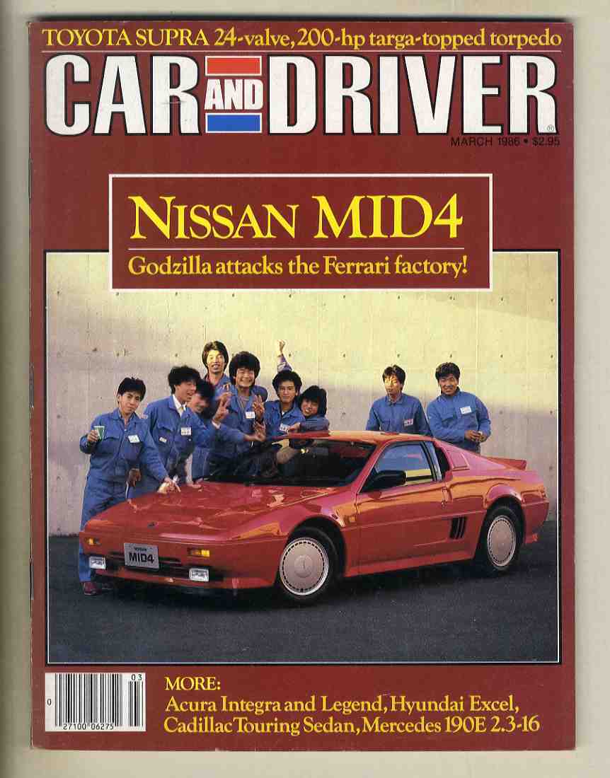 【c9491】86.3 CARandDRIVER／ニッサンMID4、キャディラックツーリングセダン、アキュラインテグラ/レジェンド、..._画像1