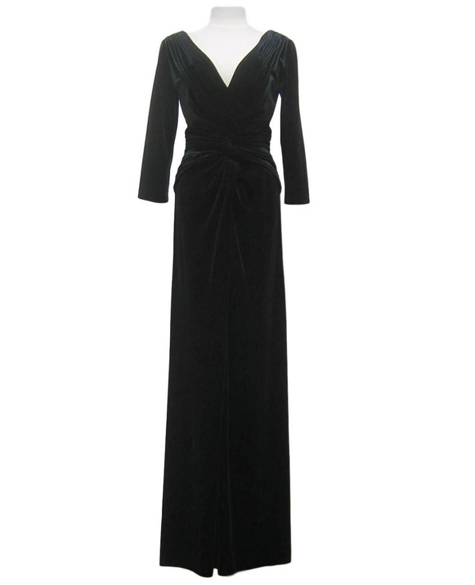 美品 TADASHI SHOJI タダシ・ショージ ベルベットロングドレス