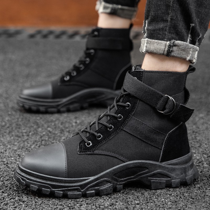  new goods short boots men's western boots military boots Work boots work shoes engineer boots 24.5cm~27cm selection possible black 