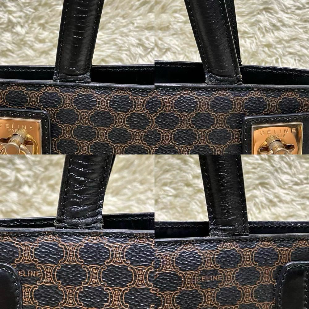 1円 超 CELINE ハンドバッグ トートバッグガンチーニ ゴールド金具 黒