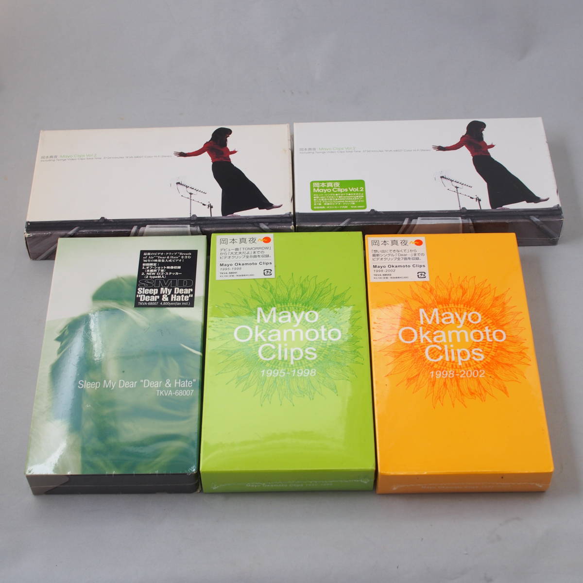  Okamoto Mayo [Mayo Okamoto Clips 1995-1998/1998-2002/sleep my dear/Mayo Clips Vol.2] VHS video / unopened equipped sample 4 kind 