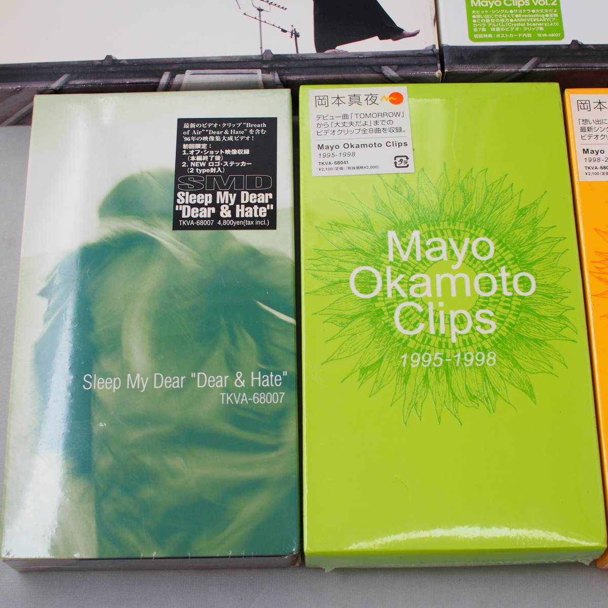  Okamoto Mayo [Mayo Okamoto Clips 1995-1998/1998-2002/sleep my dear/Mayo Clips Vol.2] VHS video / unopened equipped sample 4 kind 