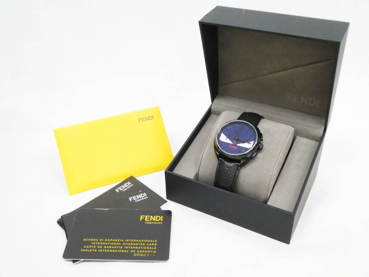 美品 フェンディ バグズ モンスター 腕時計 FENDI クロノグラフ smk