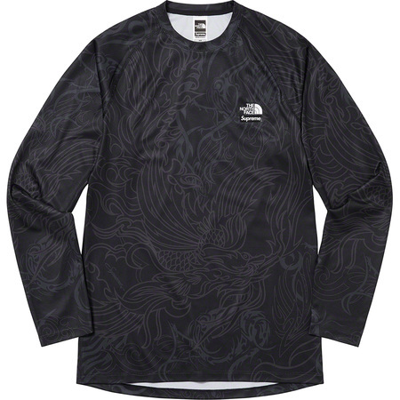 新品 Sサイズ Supreme The North Face Base Layer Top Black Dragon シュプリーム ノースフェイス ベース レイヤー ロンT ブラック_画像1