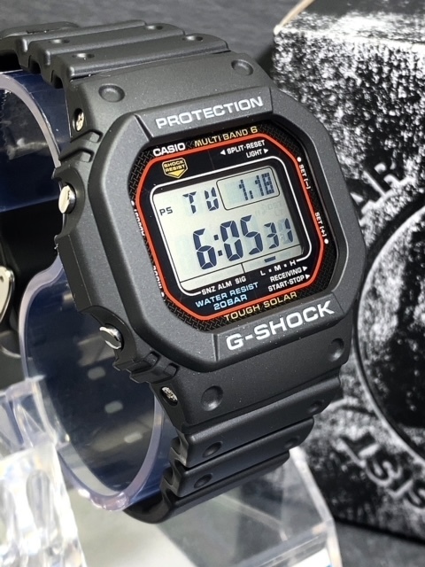新品 CASIO カシオ 正規品 G-SHOCK ジーショック Gショック 腕時計 電波ソーラー ブラック 黒 デジタル 多機能腕時計 防水  5600シリーズ