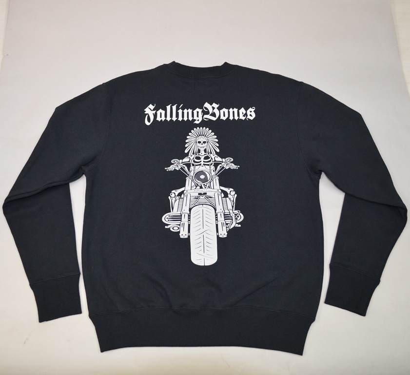 Falling Bones×Air Borne Big Beat　Skull on Valkyrie　トレーナー　ブラック　Sサイズ