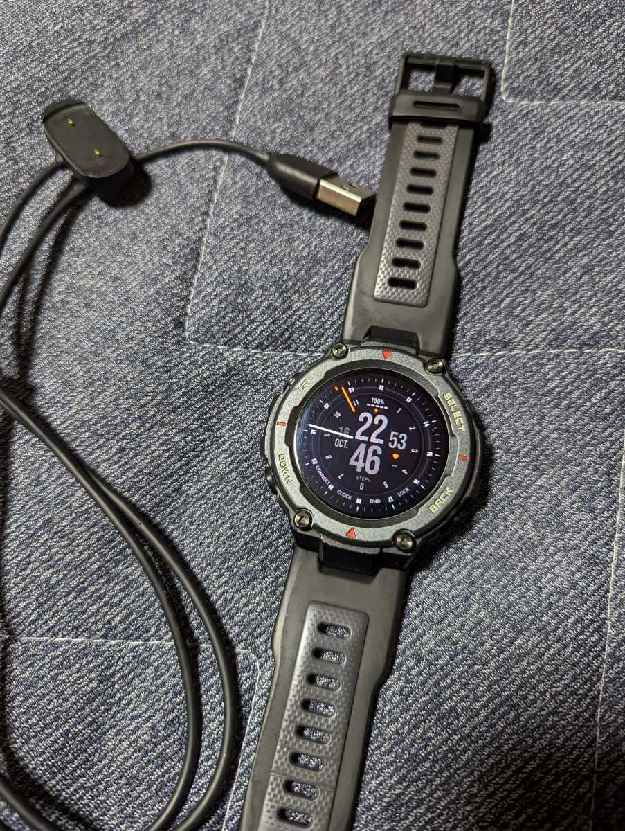 スマートウォッチ　Amazfit T-Rex Pro グレー　おまけ付き