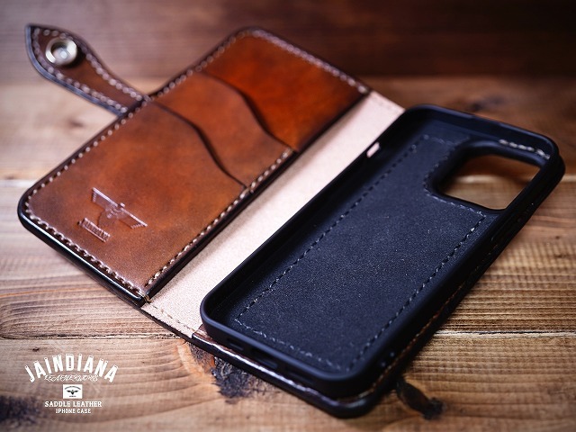 iPhone14ケース(14pro・proMAX・14Plus用の製作も可) 手縫い iPhone14ケース(14pro・proMAX・14Plus用の製作も可) 手縫い