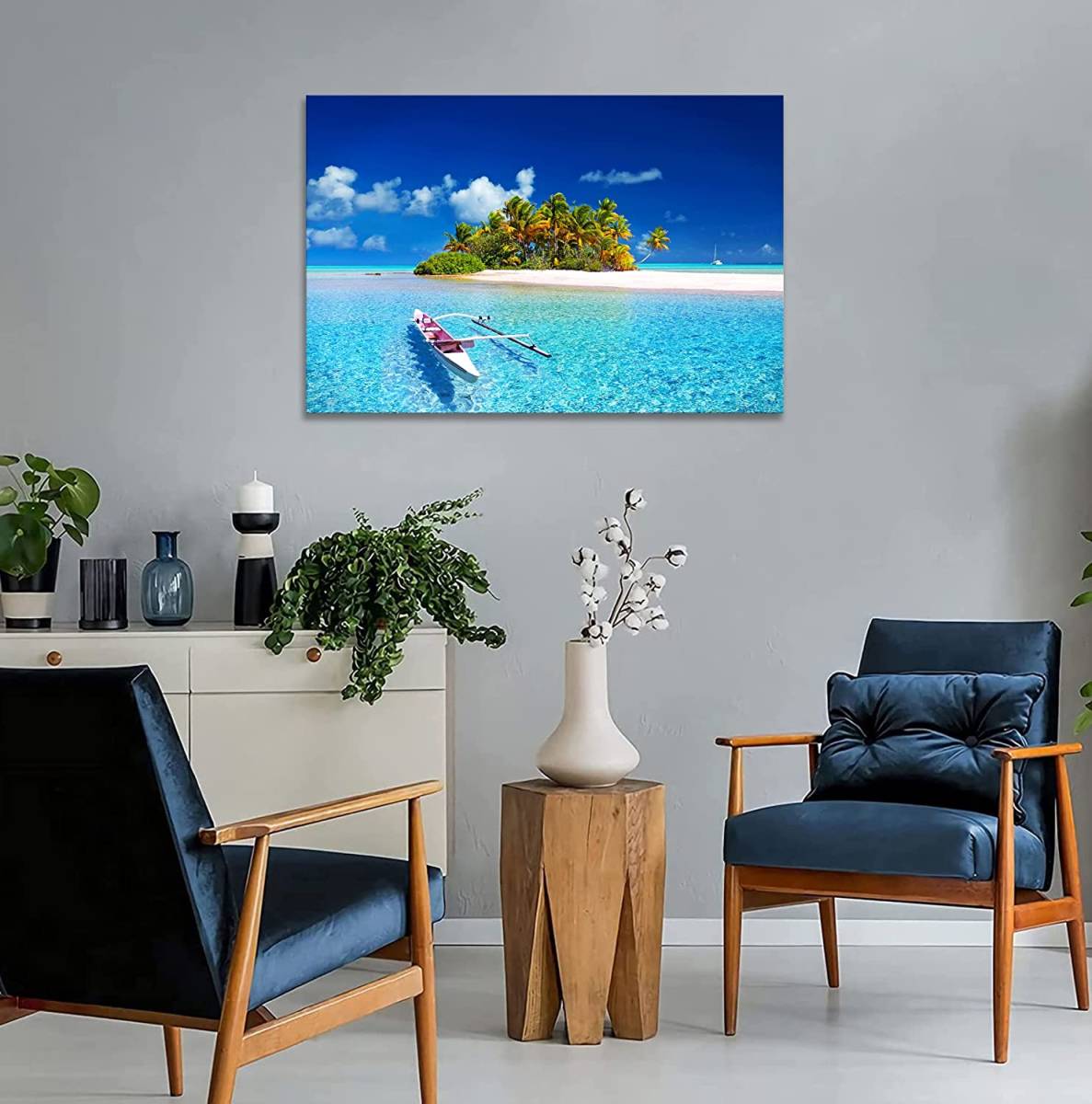  beautiful sea . island art panel nature scenery interior ornament part shop decoration equipment ornament . canvas picture stylish abroad art appreciation pattern change interior 