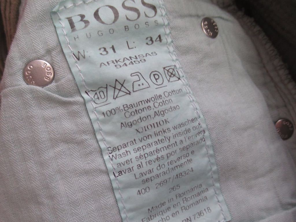 90s HUGO BOSS コーデュロイ パンツ スラックス ヒューゴ ボス 31 M相当 メンズ トラウザー ボトムス ジーンズ ユーロ 古着 カジュアル 綿_画像7