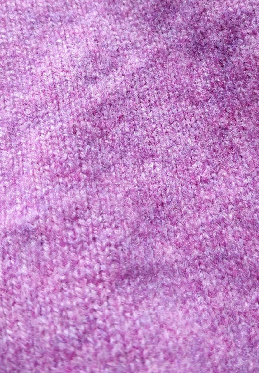  毛１００％ Uniqlo 　紫色　ニット　セーター　長袖　_画像4
