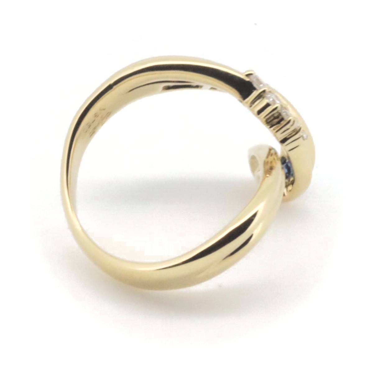 ジュネ サファイア ダイヤモンドリング 指輪 12.5号 S0.82ct D0.18ct