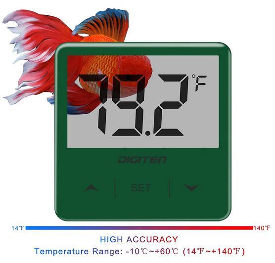  aquarium thermometer green aquarium thermometer aquarium water terrarium temperature sensor large display transparent tropical fish goldfish reptiles amphibia 