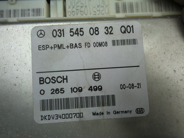 メルセデスベンツ W210 E240 純正 ESP+PML+BAS コンピューター ECU モジュール 中古 0315450832_画像4