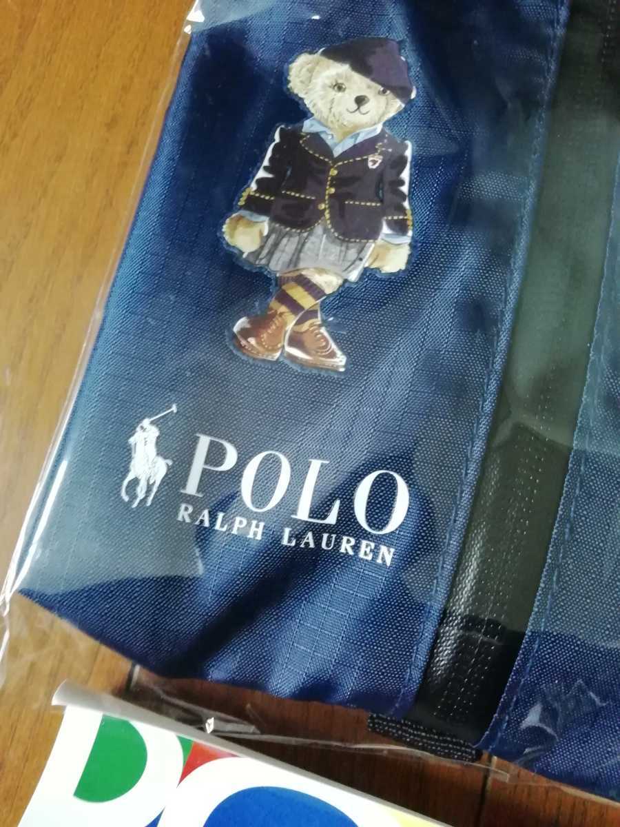  including carriage *Ralph Lauren Polo Bear travel pouch Novelty not for sale sticker set Polo Ralph Lauren lady's new goods unused 