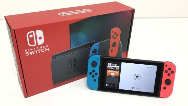 θ【開封済未使用/動作確認済】ニンテンドー Nintendo Switch ネオンブルー/ネオンレッド HAD-S-KABAA 新型 ゲーム 付属品有 S87906651783_画像1