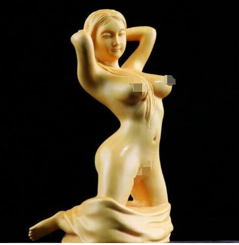 極上の木彫 女性ヌード像 オブジェ アンティーク 置物(オブジェ)｜売買 