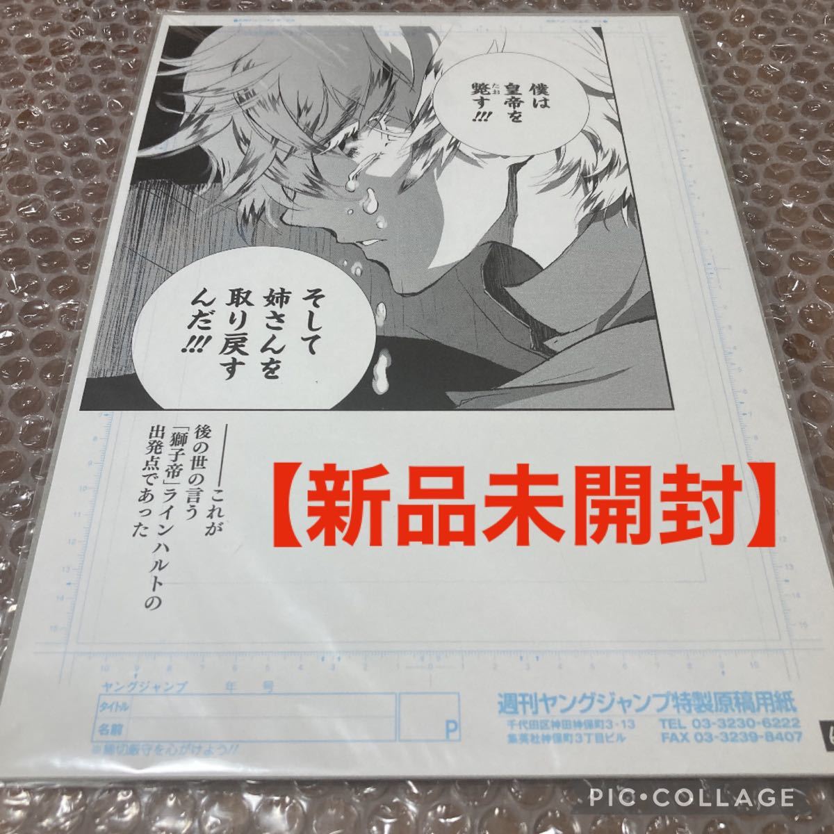 銀河英雄伝説 ヤングジャンプ プレミアム ミニ複製原稿 藤崎竜 銀河英雄伝説 ヤングジャンプ プレミアム ミニ複製原稿 藤崎竜